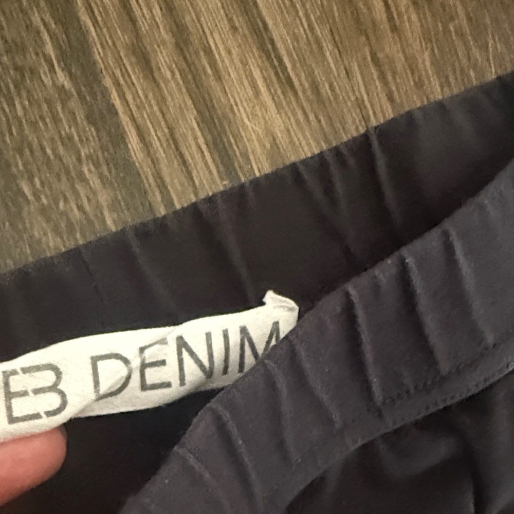 EB Denim Split Him Black Stretch Flared Pants - image 4